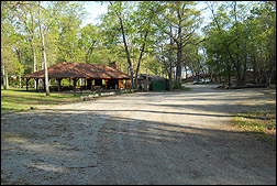 parking area of City West Shelter and picnic area