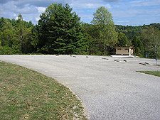 one of two large parking lots