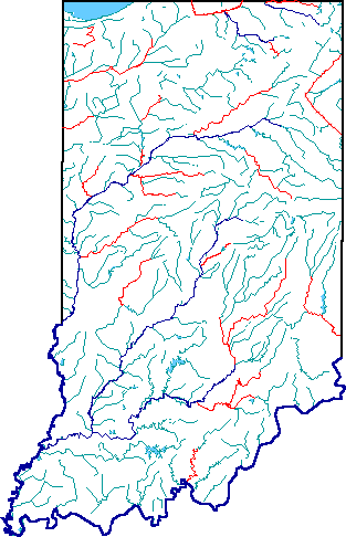 Indiana Rivers & Streams Clickable Image Map