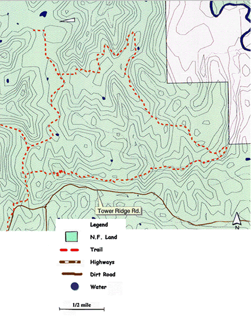 Charles C Deam Wilderness Map Topographic Map Of Wilderness Sycamore Loop Trail (Just South Of Lake  Monroe In Charles C. Deam Wilderness Area In The Northern Section Of  Hoosier National Forest In Indiana)