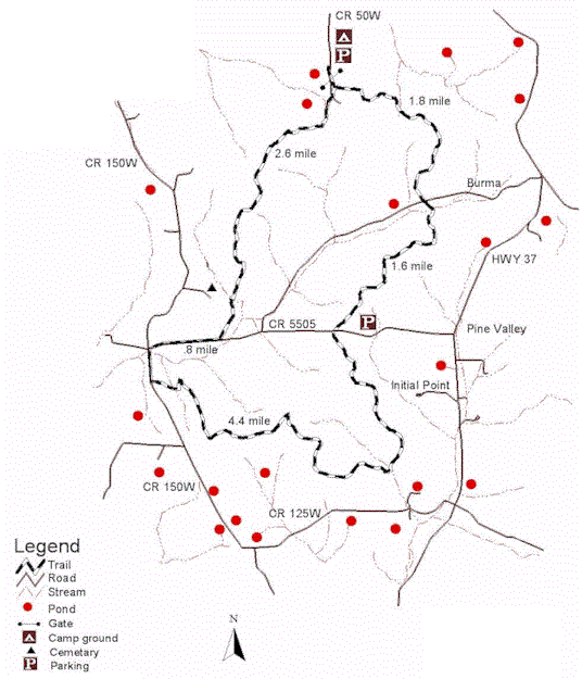 Map to Youngs Creek Trail