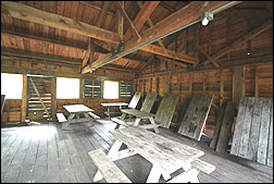 enclosed shelter at Nasaki Youth Tent Area 1