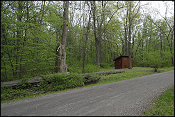 pit toilet between Area 2 and Area 3