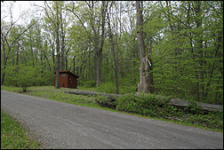 pit toilet between Area 2 and Area 3