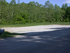 parking area across the road