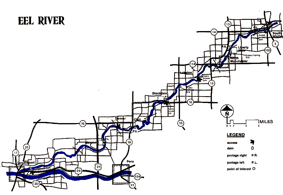 Eel River Indiana Map Dnr Map Of Eel River In Indiana