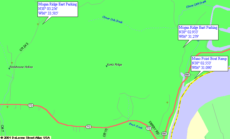 Map to Mogan Ridge East Trail in - Mogan Ridge East Map Cls