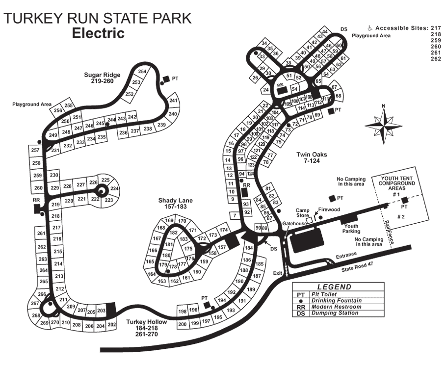 Turkey Run Campground Map