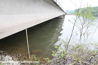 Main Hwy 145 Bridge on Patoka Lake at 546 feet