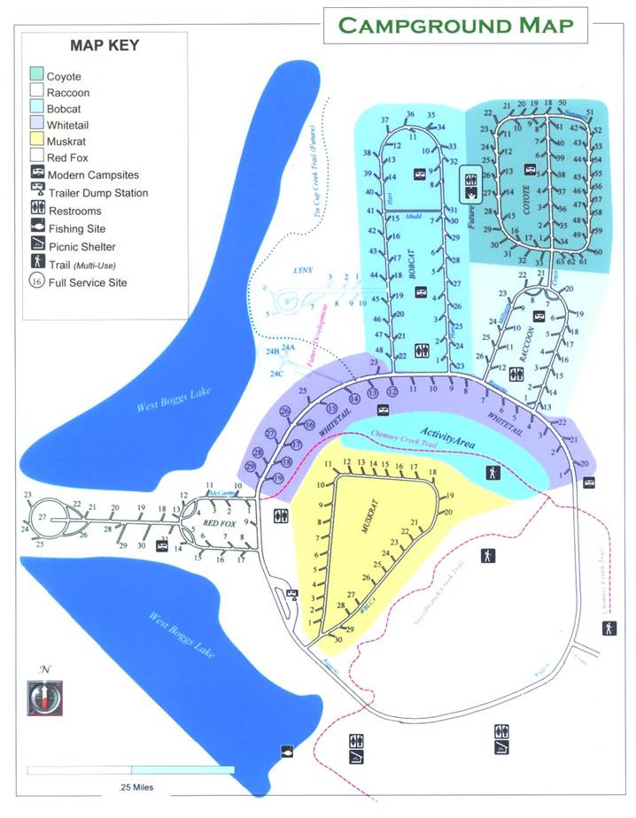 Whitewater State Park Indiana Campground Map