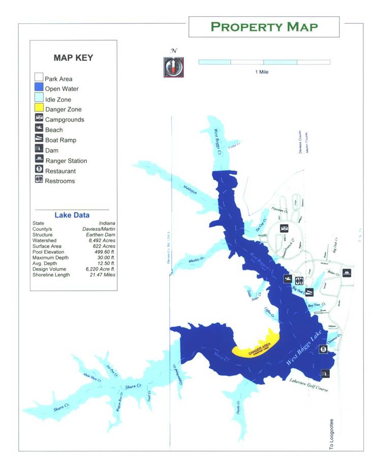 West Boggs Lake map